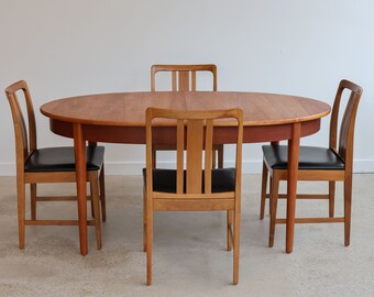 Mid Century Danish Modern Oval Butterfly Dining Table