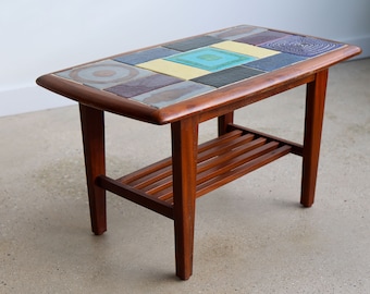 Small Mid-Century Modern Tile End Table (B)