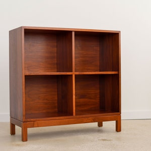 JUNO Handmade Mid Century Modern Inspired Record Shelf Walnut