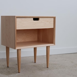 ALBANY - Handmade Mid-Century Modern Nightstand - Made in USA - FREE Shipping!