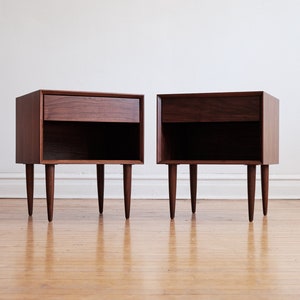 ALBANY - Handmade Mid-Century Modern Nightstand - Made in USA - FREE Shipping!