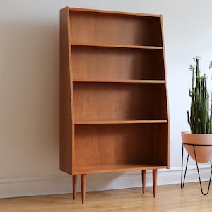HARLOW - Handmade Mid Century Modern Inspired Minimalist Bookshelf - Made in USA!