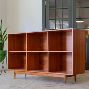 5&#39; or 6&#39;  BIG GEORGE - Handmade Mid Century Modern Inspired Bookshelf - Made in USA