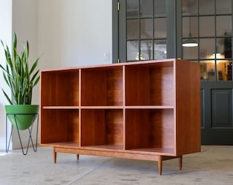 5' or 6'  BIG GEORGE - Handmade Mid Century Modern Inspired Bookshelf - Made in USA