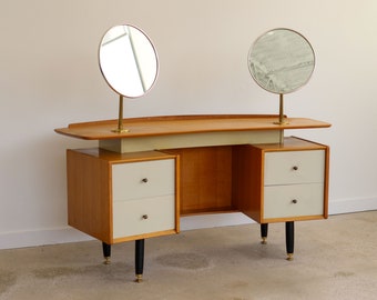 Mid-Century Modern Double Mirror Boomerang Vanity