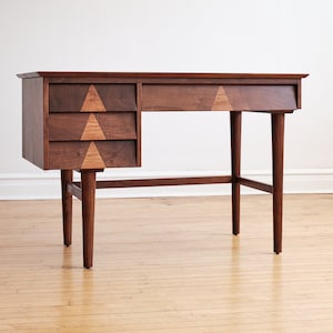 MONTY - Mid Century Modern Inspired Handmade Solid Walnut Desk - Made in USA!