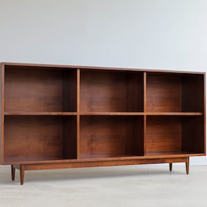 5&#39; or 6&#39;  BIG GEORGE - Handmade Mid Century Modern Inspired Bookshelf - Made in USA