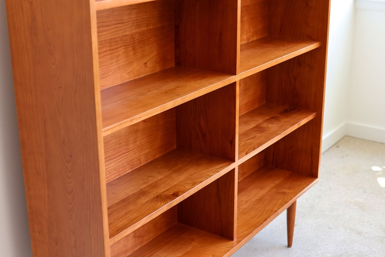 FIELDS Handmade Mid Century Modern Inspired Minimalist Bookshelf Made in USA image 8