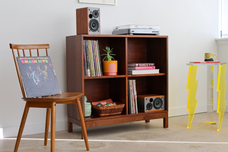 JUNO Handmade Mid Century Modern Inspired Record Shelf image 3