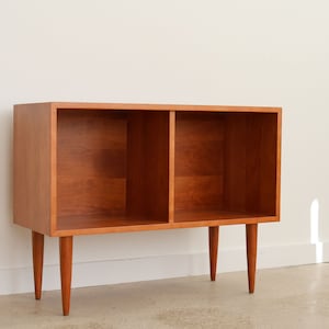 OLLIE - Handmade Mid Century Modern Inspired Record Shelf - Made in USA!