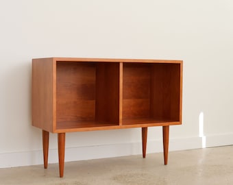 OLLIE - Handmade Mid Century Modern Inspired Record Shelf - Made in USA!