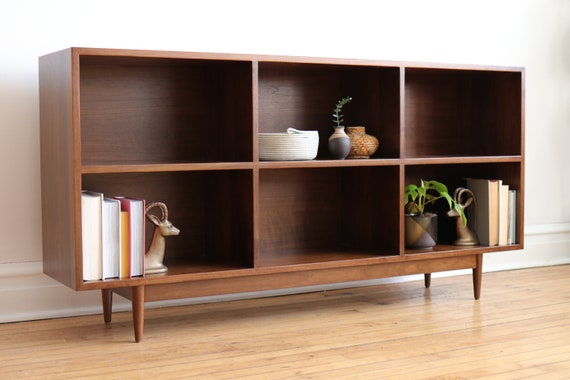 Blu Dot Open Plan Long and Low Bookcase in Black