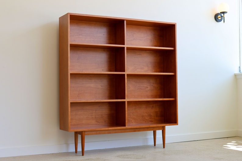 FIELDS Handmade Mid Century Modern Inspired Minimalist Bookshelf Made in USA image 9