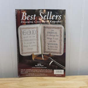 Best Sellers Decorative Counted Cross Stitch Keepsakes, Serenity Prayer Number 08502, Finished Size 11 by 7.5 inches, JCA Inc.