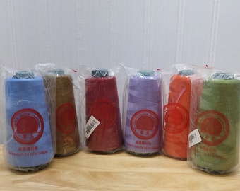 Saima Quilck Sewthread, Polyester Sewing Thread, Estate Sale Item, 6 Different Color Spools
