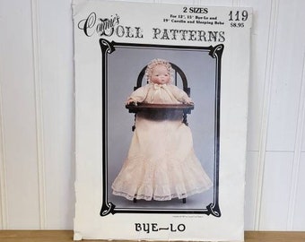 Connie's Doll Patterns, Bye-Lo, Doll Dress Pattern, Vintage Patterns, Doll Chemise Pattern, Doll Cap Pattern, Doll Diaper Cover Pattern