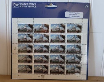 Irish Immigration Stamp Sheet, US Stamp Collector, Mint Condition Stamps, Vintage Postal Stamps, Sheet of 15 Stamps, 33 Cent Stamps, USPS