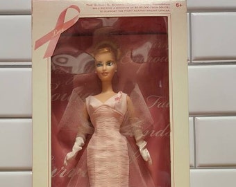 Pink Ribbon Barbie, Vintage Barbie Doll, Barbie Collector, Mattel Barbie, Pink Label Barbie, Vintage Barbie, Breast Cancer Barbie, Old Dolls