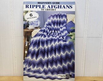 Leisure Arts Little Books, Ripple Afghans To Crochet, Beginner Guide, 6 Crochet Designs, Leisure Book 75001, Crochet Tutorial, Learn Crochet