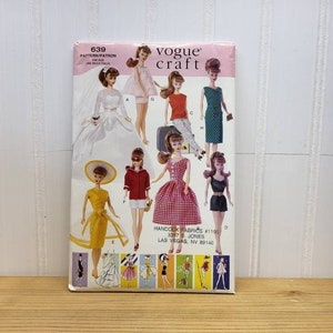 Vogue Craft 639, Doll Dress Pattern, Uncut, Factory Folded, Original Envelope, Doll Sewing Pattern, Vintage Vogue Patten, Pattern Collector image 1