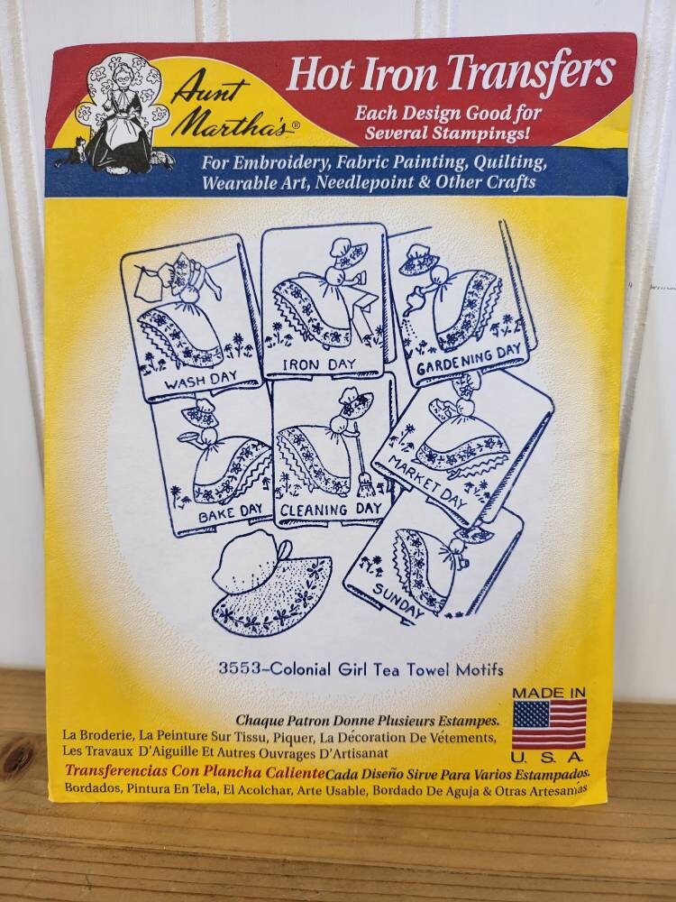 Aunt Martha's Hot Iron Transfers, Embroidery Patterns, Vintage Iron on