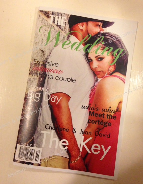 Magazine Wedding Program Unique Idea Great For Glam And Etsy