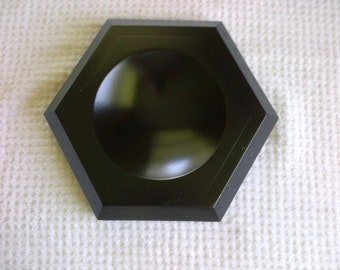 Bowling Ball Stand Holder Display Fixture Hexagon Shaped Gloss Black Finish