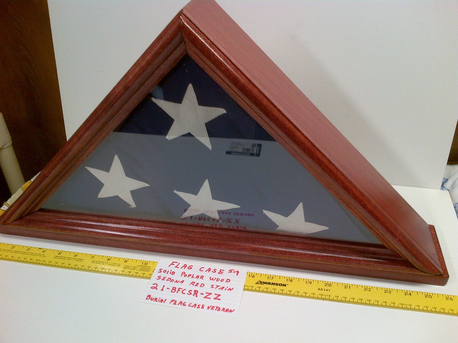 Military Memorial Burial Flag Display Case 5 x 9.5 For Shelf Etsy