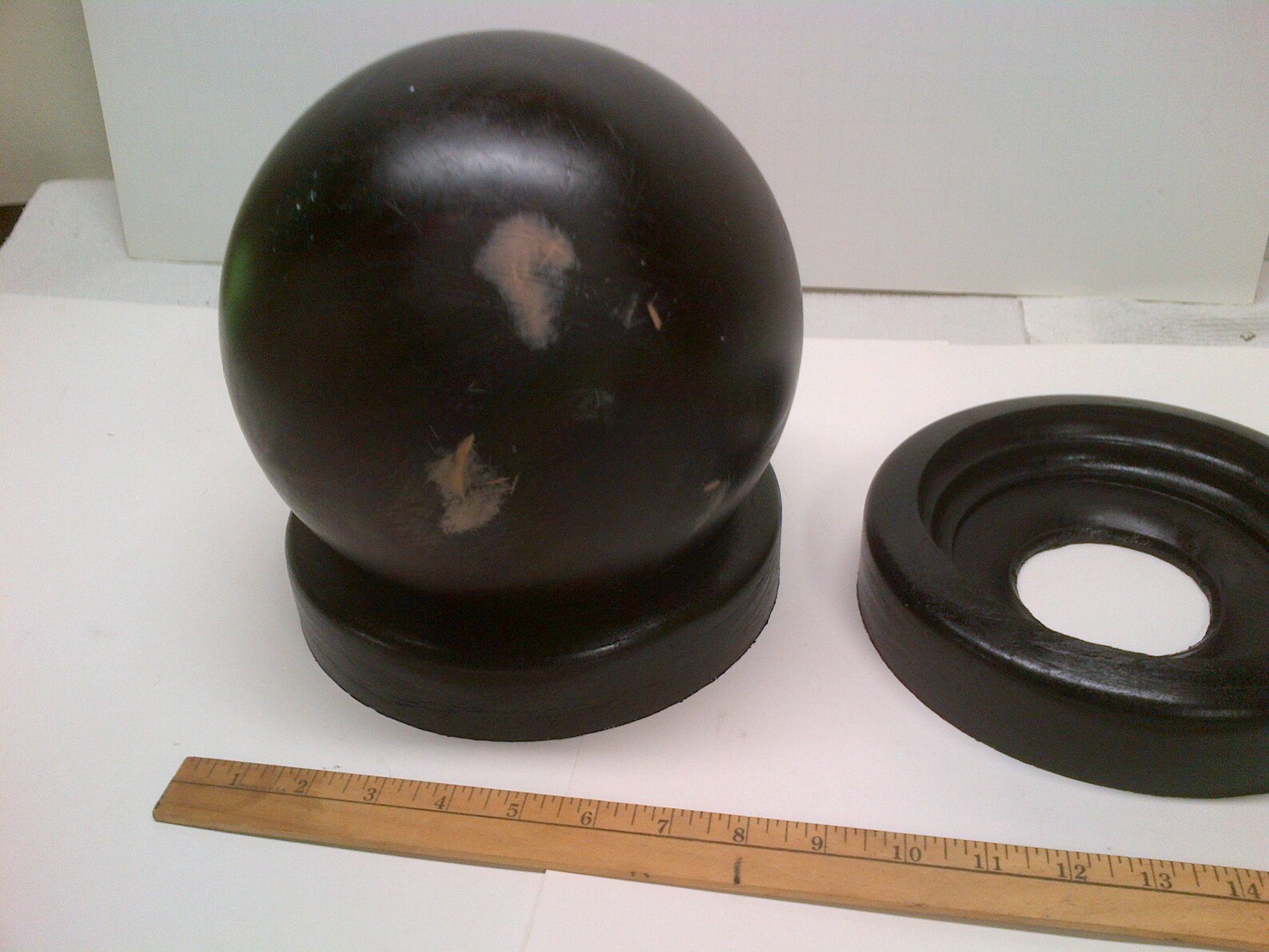 Bowling Ball Display Setter Stand. Black Solid Rubber Heavy Etsy