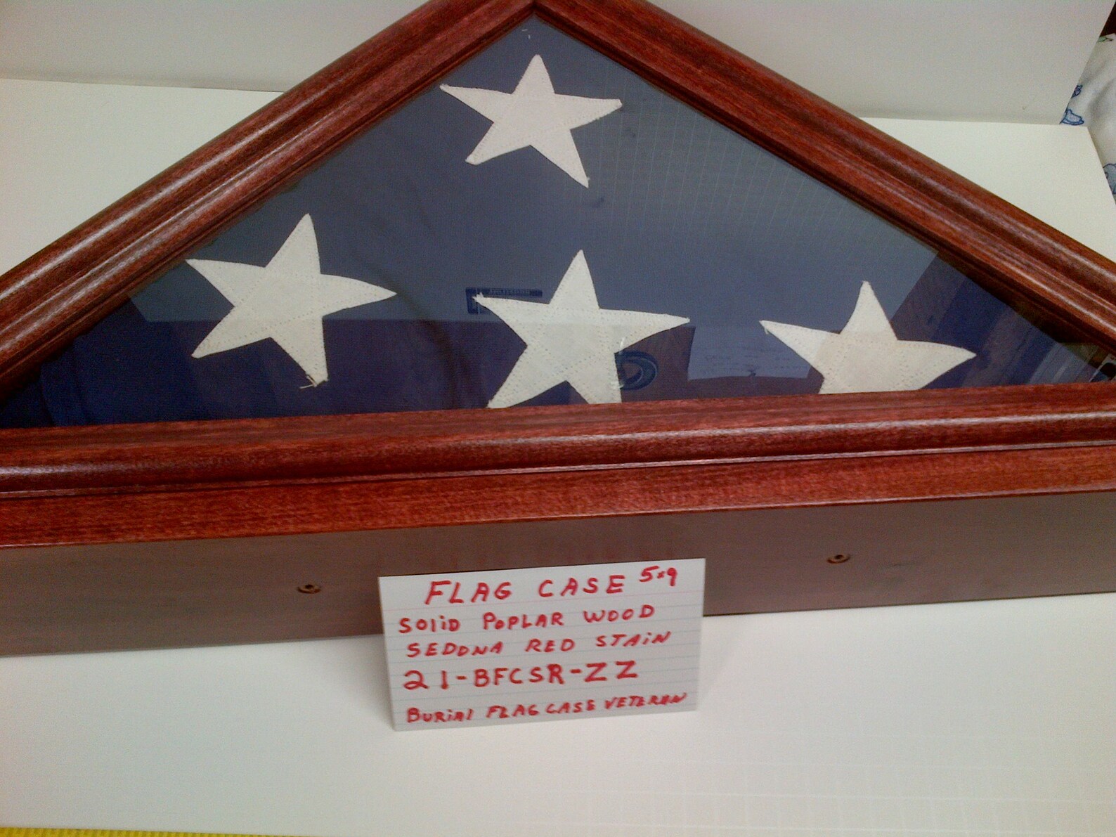Military Memorial Burial Flag Display Case 5 x 9.5 For Shelf Etsy