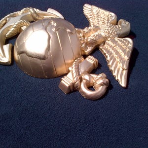Marine Corps Eagle Globe Anchor Wall Plaque - Gold Finish (9 Inch) - Etsy