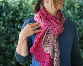Sunburst Scarf (UK and US crochet terms)