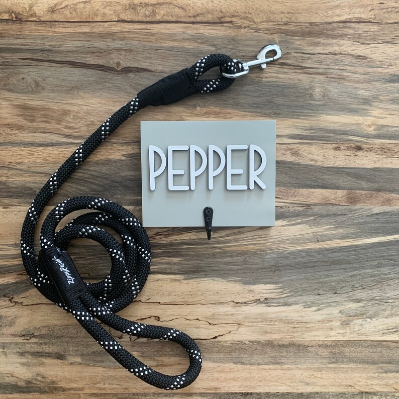 Personalized Dog Leash Holder for Wall Custom Pet Leash Hanger Etsy