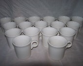 Vintage Fiesta Homer Laughlin Mugs Cups Retro Kitchenware Classic Mid Century Modern Retro Design MCM WHITE Glaze Color Wedding Holder pot