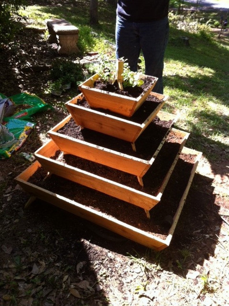 Assembled Pyramid Planter herb garden strawberry planter Etsy