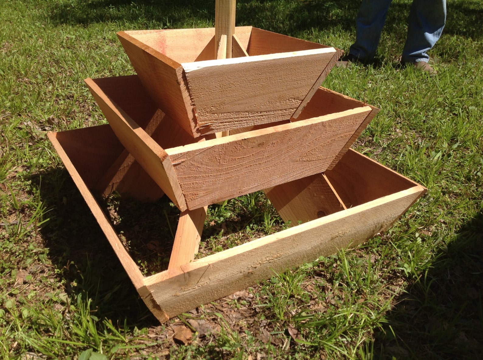 Pyramid Planter 3 tier. Herb garden strawberry planter Etsy