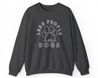Less People More Dogs Unisex Heavy Blend™ Crewneck Sweatshirt