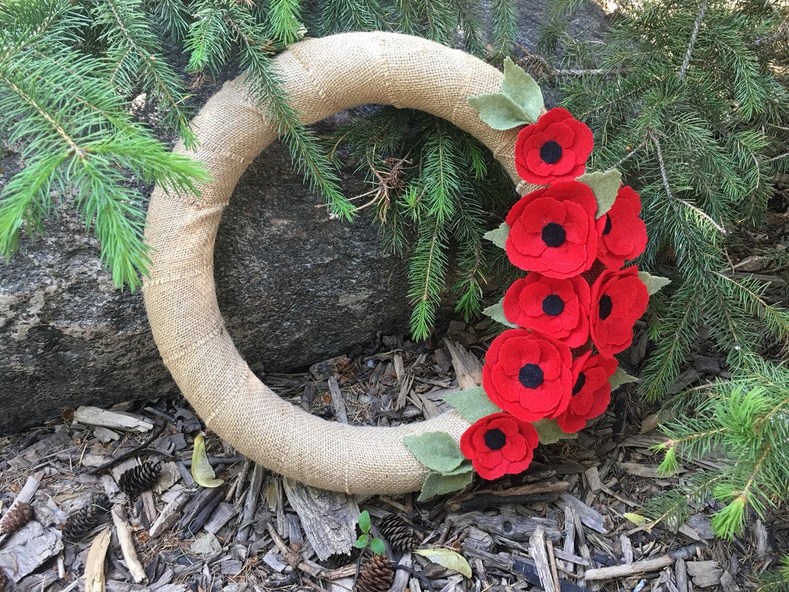 Poppy Wreath Etsy
