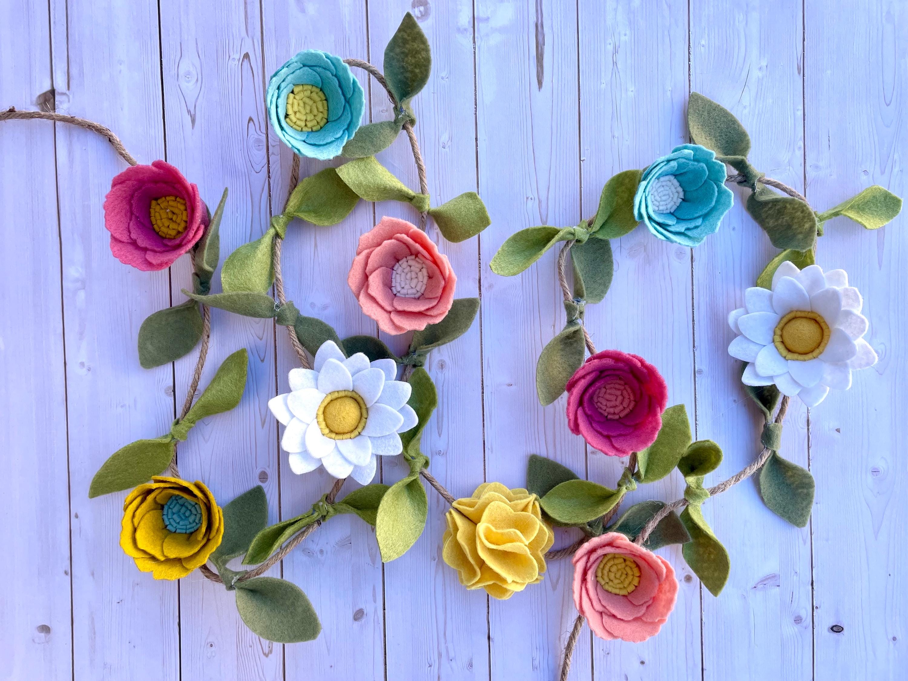 Felt Flower Garland - Etsy