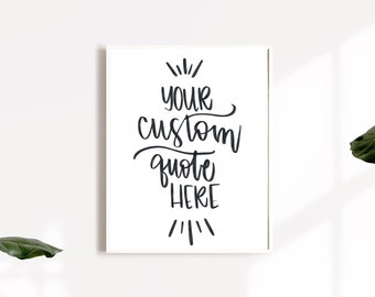 Hand Lettered Quote | Etsy