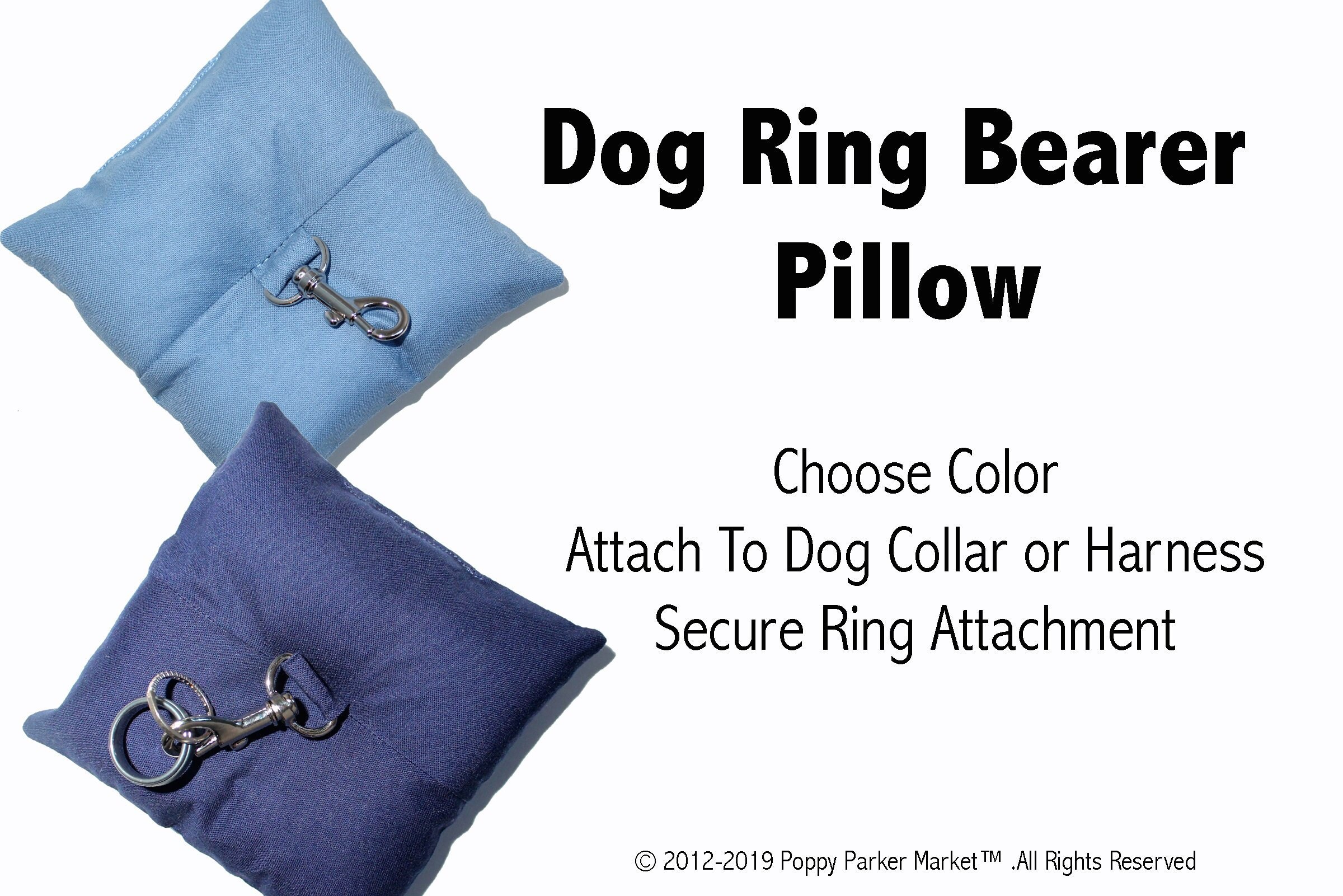Dog Ring Bearer Ring Pillow Only Choose Color Secure Removable