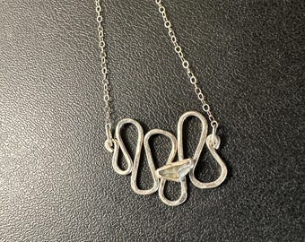 Marlee sterling silver necklace with fancy cut umba sapphire stone