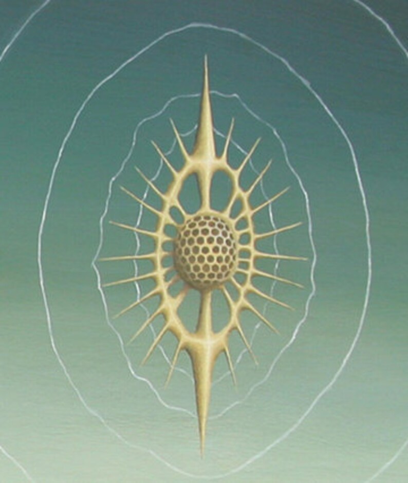 anatomical Psychedelic art In 3 sizes. Radiolarians Trippy painting Surrealism biological print of painting Surreal art