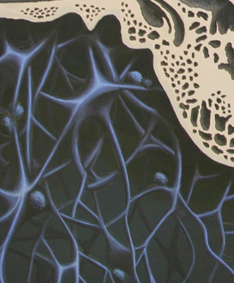 anatomical Psychedelic art In 3 sizes. Radiolarians Trippy painting Surrealism biological print of painting Surreal art