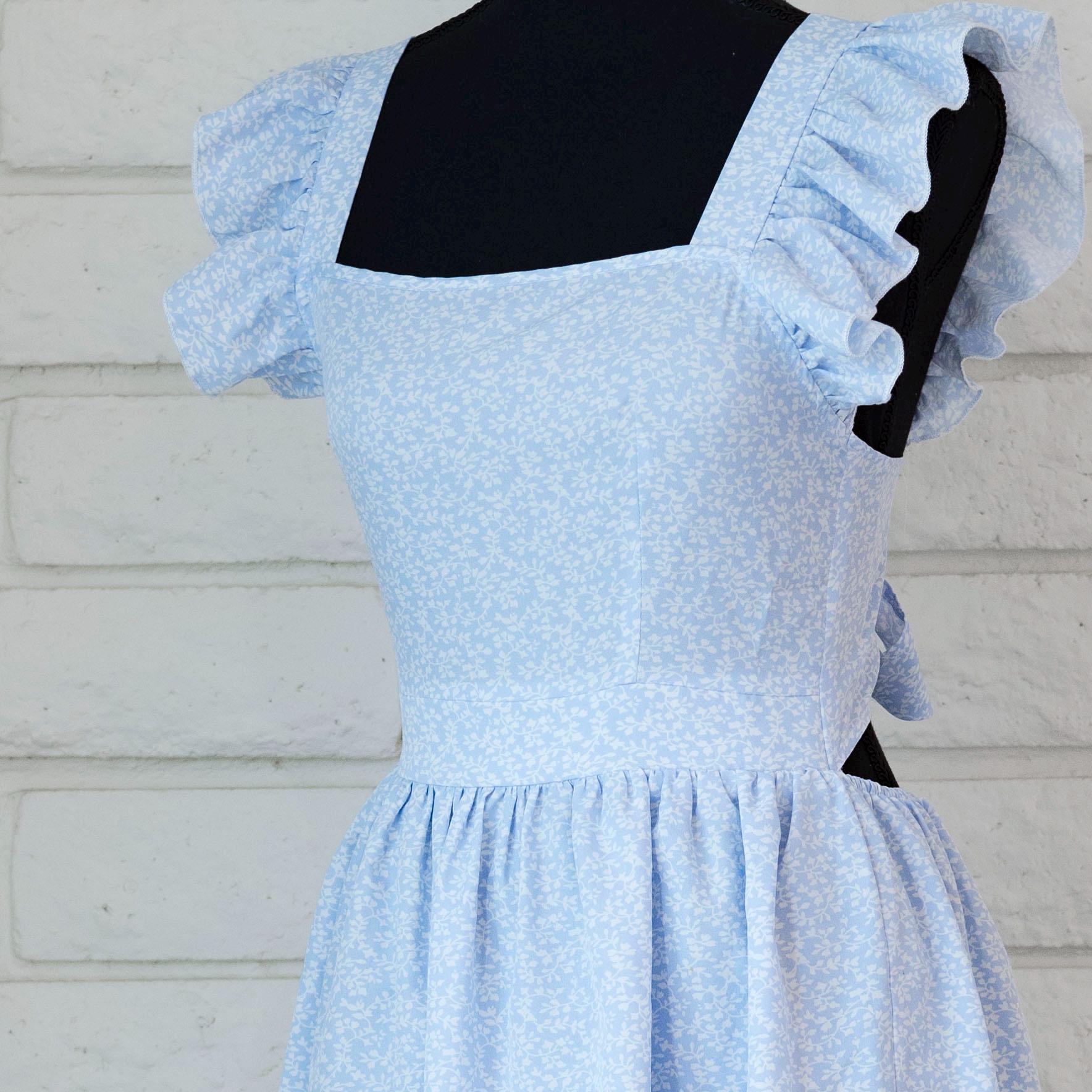 CASHMERE FEEL PLAID TURTLENECK BABYDOLL DRESS