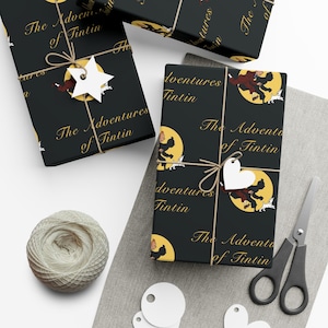 Comic Cartoon Tintin Gift Wrap Paper