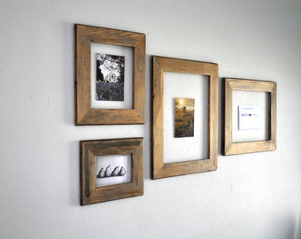 Early Cottage Floorboard, Rustic Oak Tongue and Groove Frame of Various Sizes, Naturally Scuffed and Worn, Unique