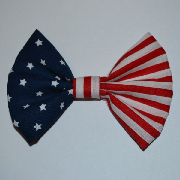 American Flag Hair Bow