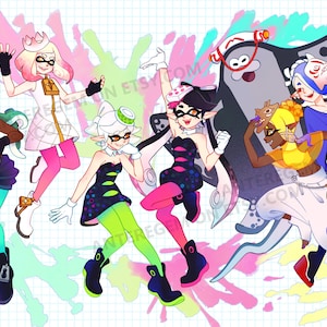 Splatoon Idols Print - 11 x 17 inches