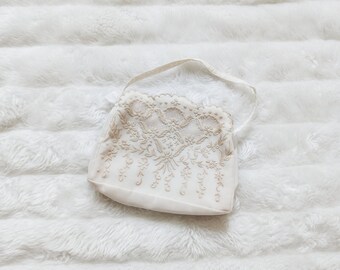Vintage floral handbag | vintage floral embroidered lightweight purse handbag